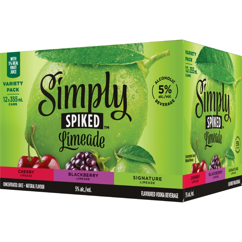 SIMPLY SPIKED LIMEADE VARIETY PACK 355ML 12PK CAN @ Lethbridge [1056054] 4260 ml