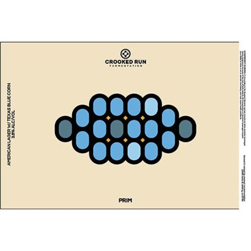 Crooked Run Fermentation Prim American Lager 16OZ SINGLE CAN