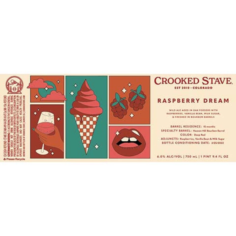 Crooked Stave Raspberry Dream Wild Ale 750ML BTL