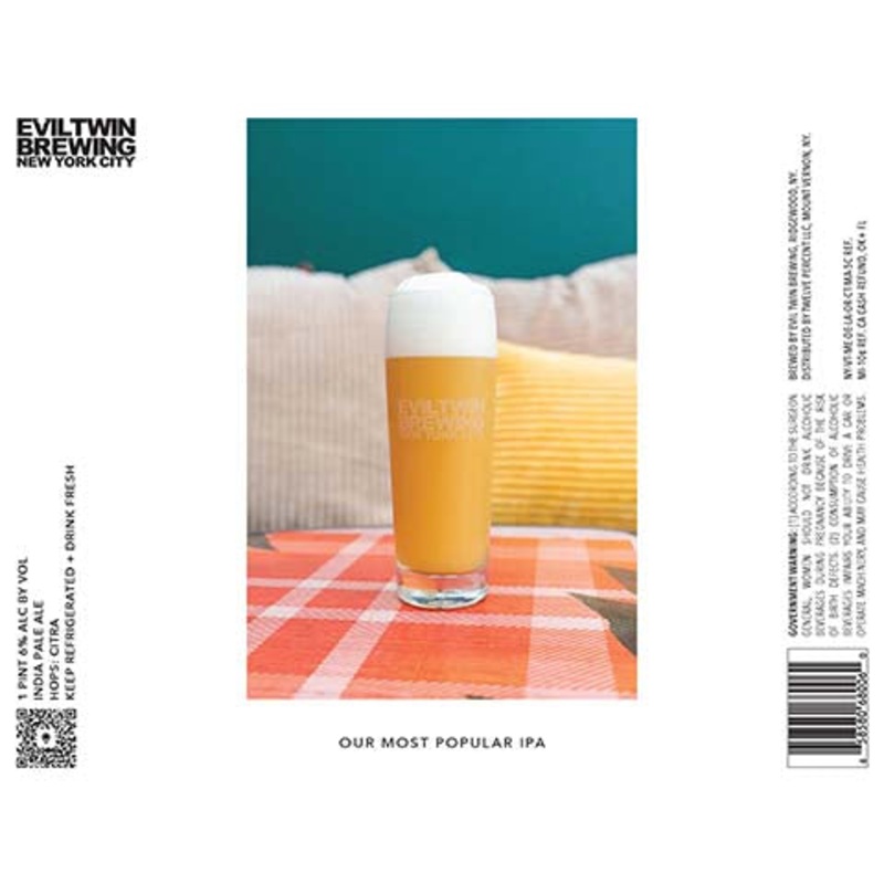 Evil Twin Our Most Popular IPA 16OZ SINGLE CAN