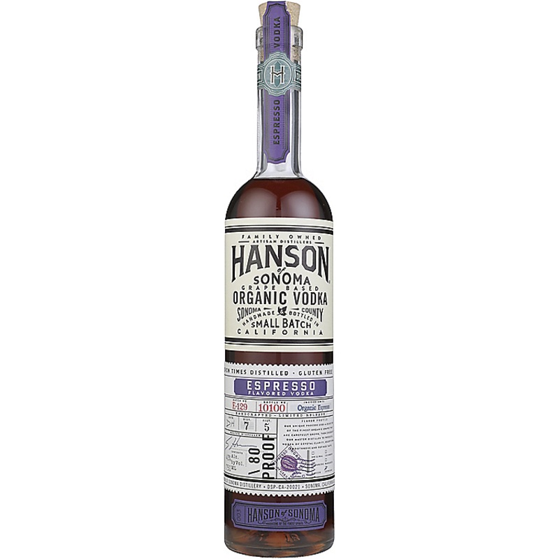 HANSON OF SONOMA COFFEE FLAVORED VODKA SMALL BATCH LIMITED RELEASE 80 750ML 750ML