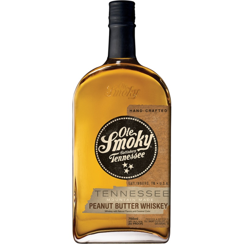 OLE SMOKY PEANUT BUTTER FLAVORED WHISKEY MOUNTAIN MADE 60 750ML 750ML