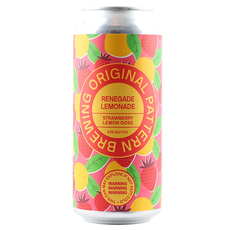 Original Pattern Renegade Lemonade Strawberry Lemon Gose 16OZ SINGLE CAN
