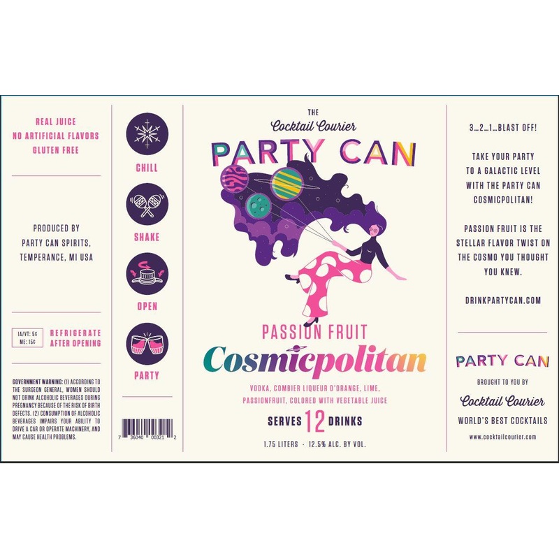 PARTY CAN PASSION FRUIT COSMICPOLITAN 1.75 L