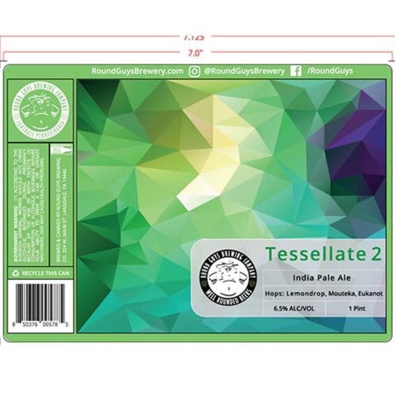 Round Guys Tessellate 2 IPA 16OZ SINGLE CAN
