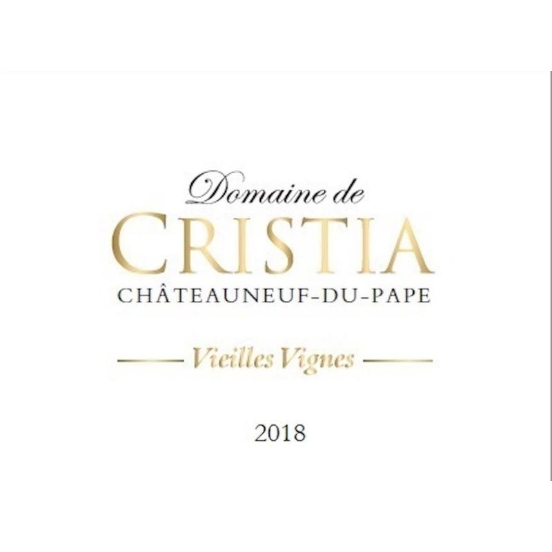 DOM CRISTIA CHATEAUNEUF-DU-PAPE VIEILLES VIGNES 2020 750 mL