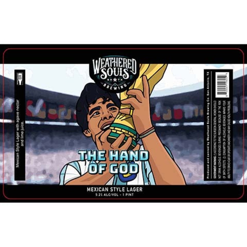 Weathered Souls The Hand Of God Lager 16OZ SINGLE CAN