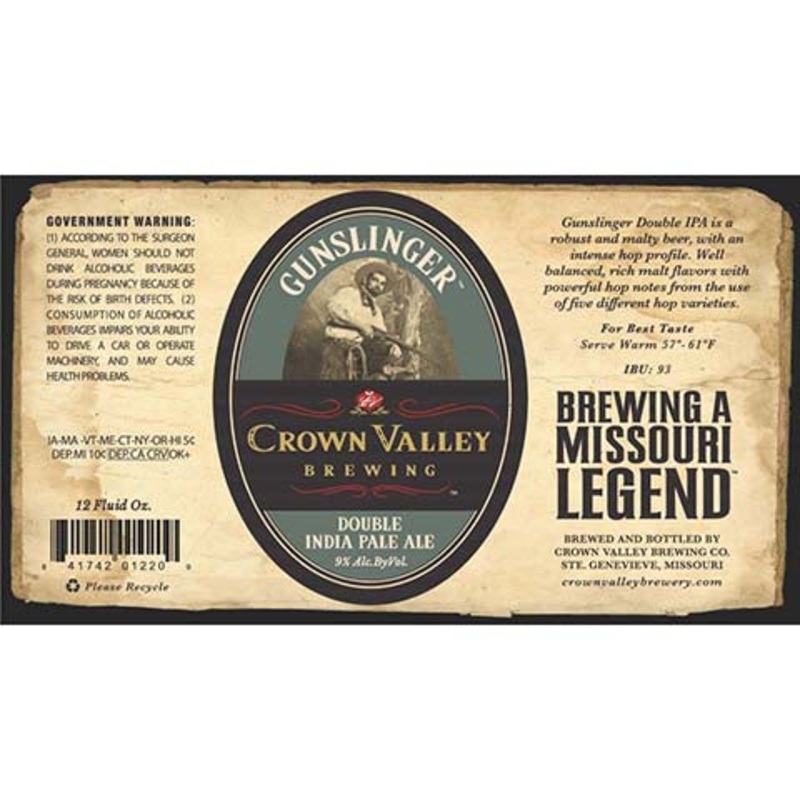 Crown Valley Gunslinger DIPA 12OZ SINGLE BTL