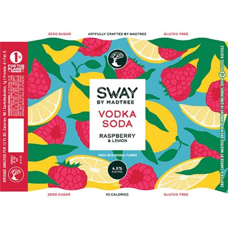 Madtree Sway Raspberry & Lemon Vodka Soda 12OZ SINGLE CAN