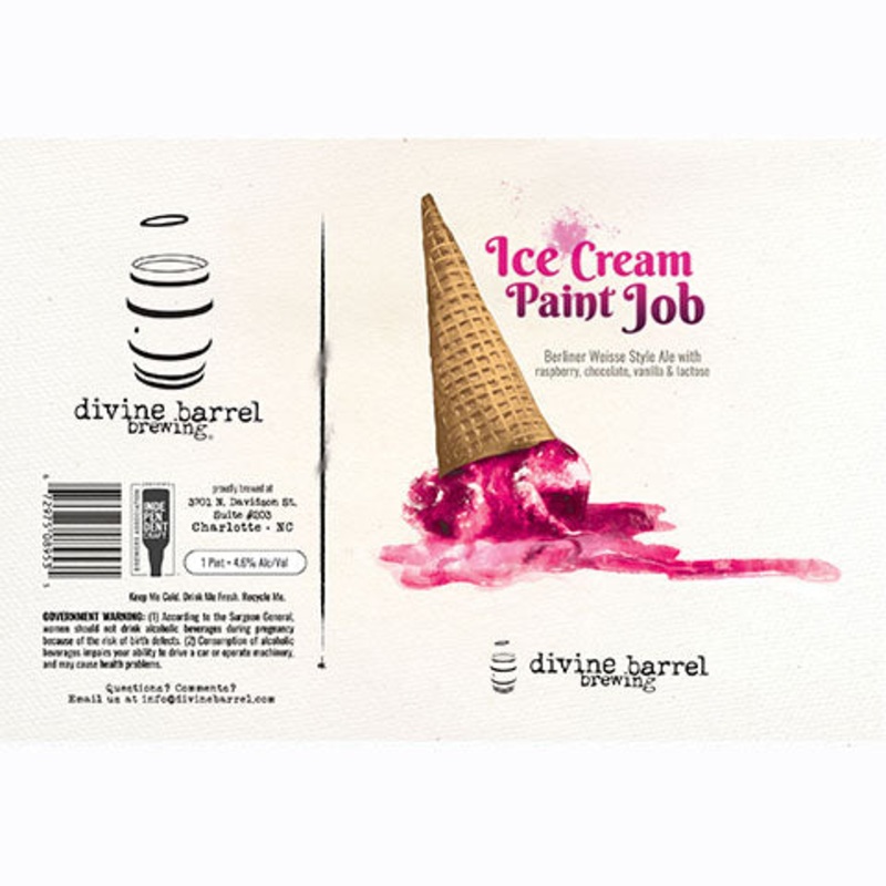Divine Barrel Ice Cream Paint Job Berliner Weisse Style Ale 16OZ SINGLE CAN