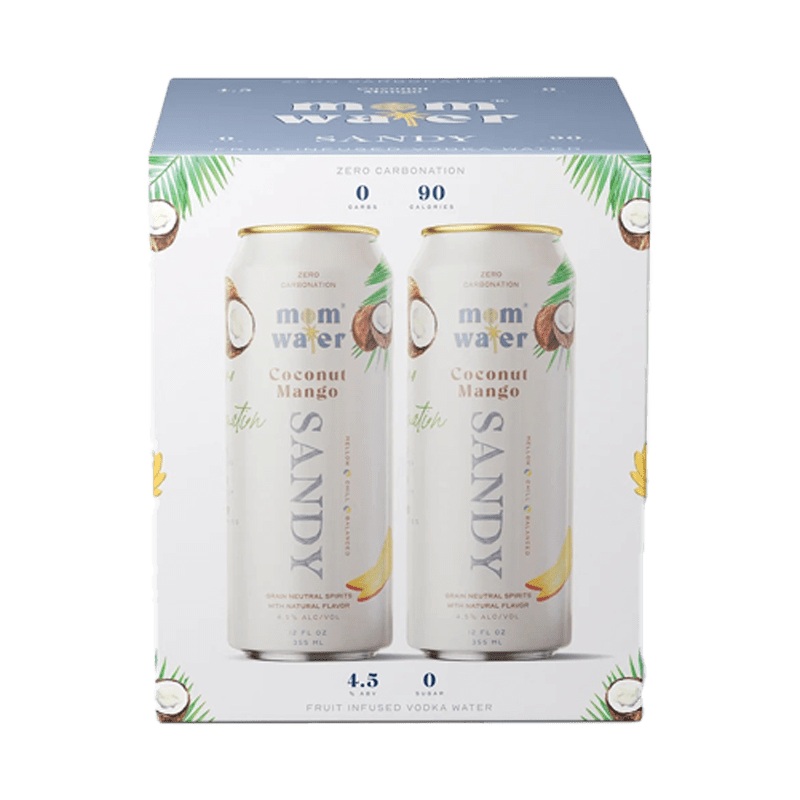 Mom Water Sandy - Coconut Mango Cocktail 12.oz 4 Pack