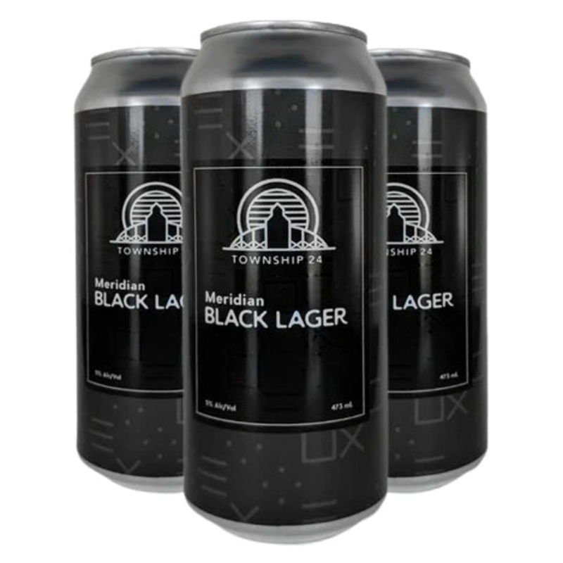 TOWNSHIP 24 MERIDIAN BLACK LAGER 473ML 4PK CAN @ Red Deer [1009780] 1892 ml