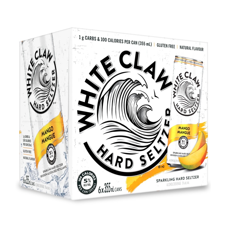 WHITE CLAW HARD SELTZER MANGO 355ML 6PK CAN @ Signal Hill [1022896] 2130 ml