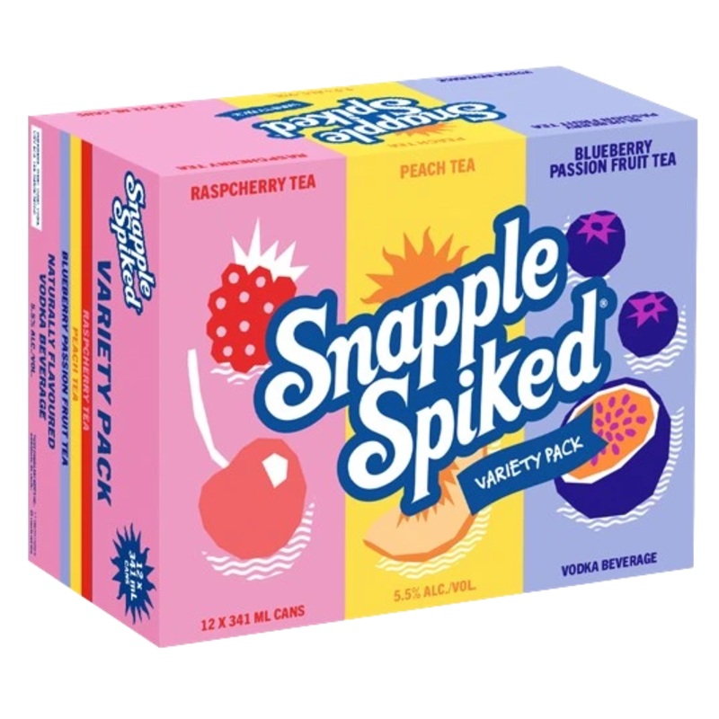 SNAPPLE SPIKED VARIETY PACK 341ML 12PK CAN @ Kelowna [1052141] 4260 ml