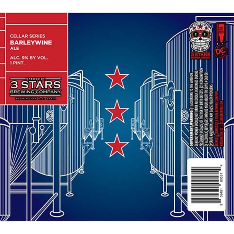 3 Stars Cellar Series Barleywine Ale 16OZ SINGLE CAN