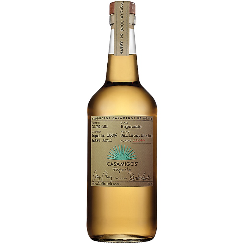 CASAMIGOS TEQUILA REPOSADO CRYSTAL W/ 4 COASTER 750ML 750ML