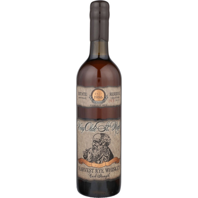 VERY OLDE ST. NICK RYE WHISKEY HARVEST RYE CASK STRENGTH 118.8 750ML 750ML