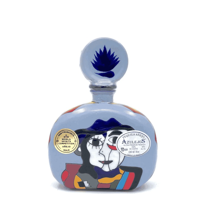 Azulejos Ultra Premium Tequila Aejo Tequila 750mL (Ceramic Blue)