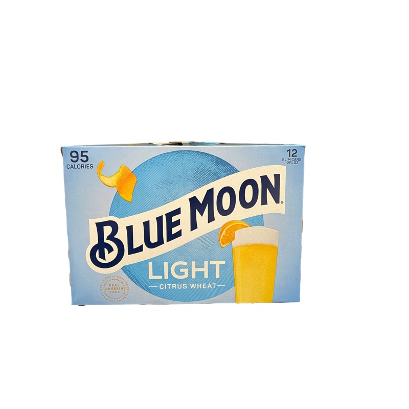 Blue Moon Light Citrus Wheat 12 Pack Cans