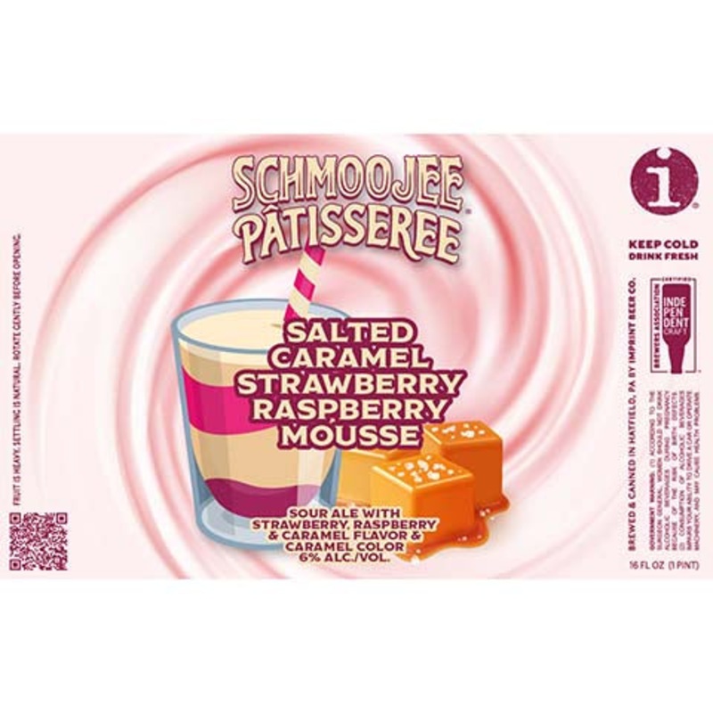 Imprint Schmoojee Patisseree Salted Caramel Strawberry Raspberry Mousse Sour Ale 16OZ SINGLE CAN