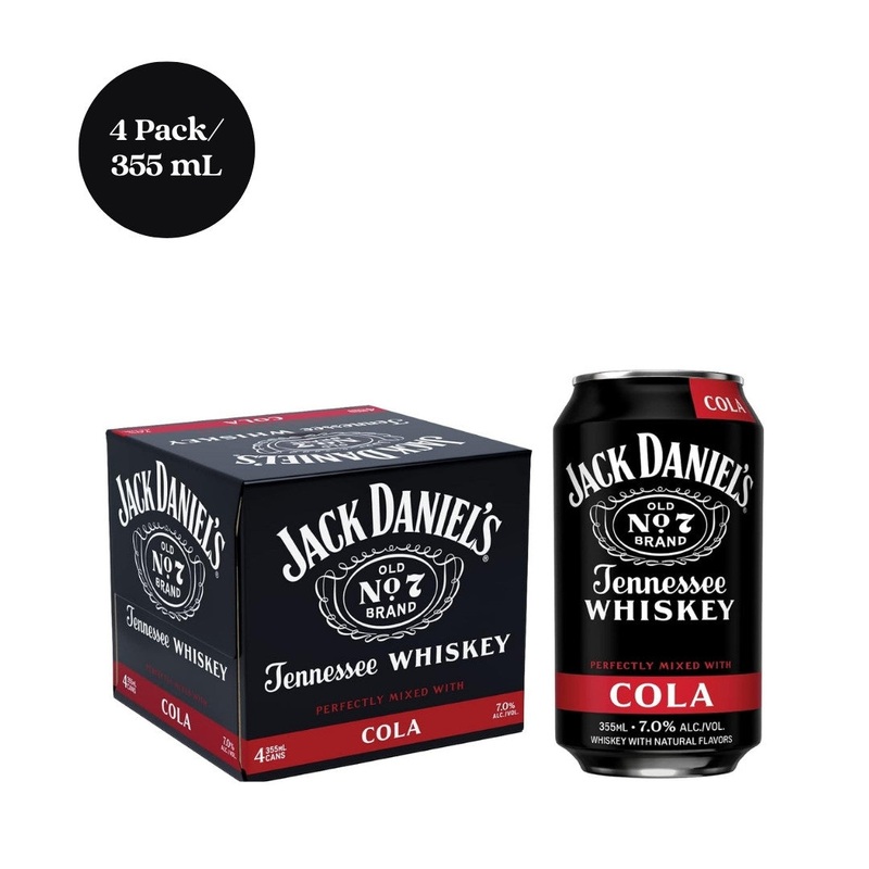 Jack Daniel's Coca Cola 355mL 4pk cans