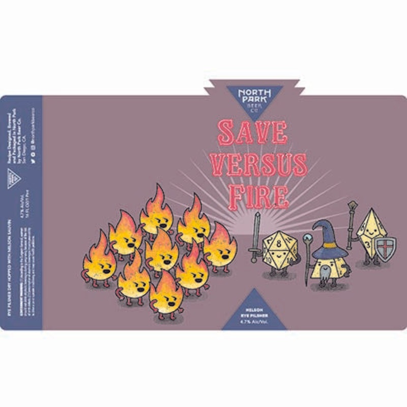 North Park Save Versus Fire Nelson Rye Pilsner 16OZ SINGLE CAN