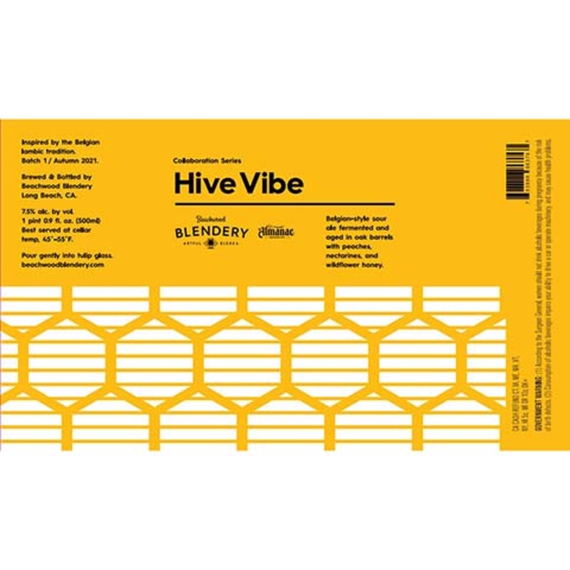 Beachwood Hive Vibe Belgian Sour Ale 500ML BTL