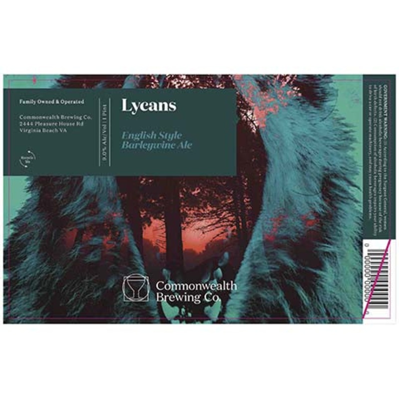 Commonwealth Lycans Barleywine Ale 16OZ SINGLE CAN