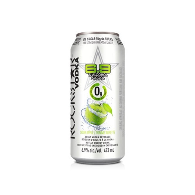 ROCKSTAR VODKA 0G SOUR APPLE TWIST 473 ML