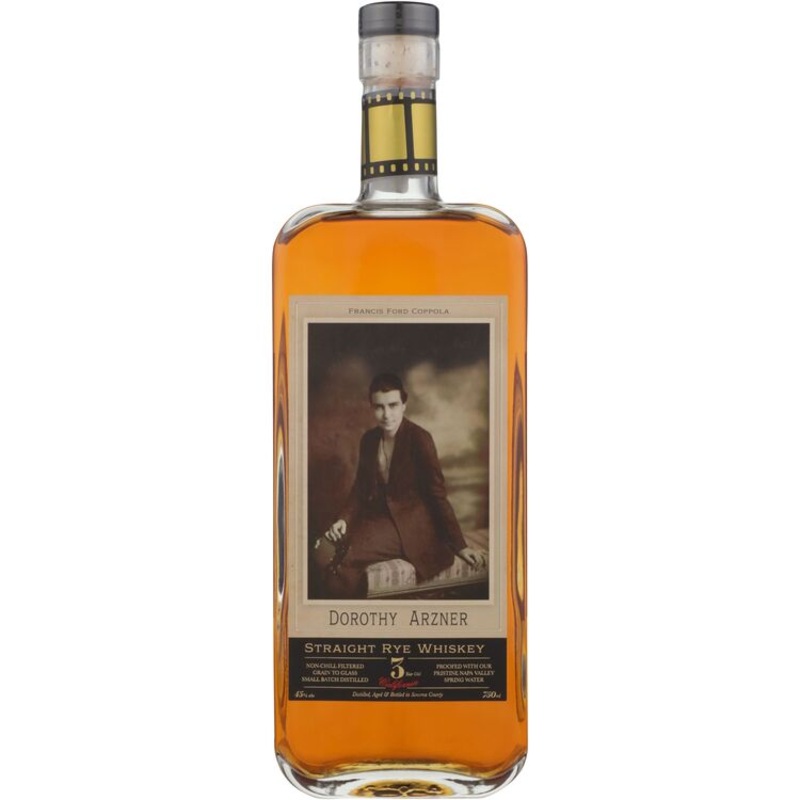 DOROTHY ARZNER STRAIGHT RYE WHISKEY 3 YR 90 750ML 750ML