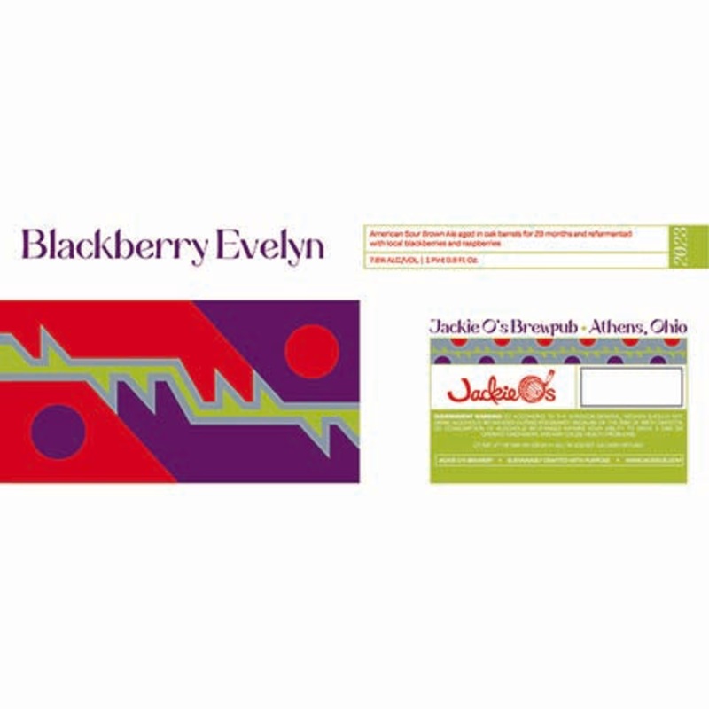 Jackie O's Blackberry Evelyn Brown Ale 500ML BTL