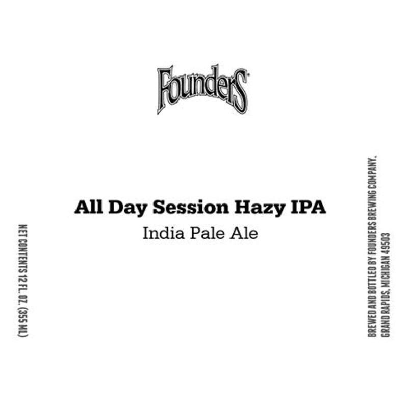 Founders All Day Session Hazy IPA 12OZ SINGLE BTL