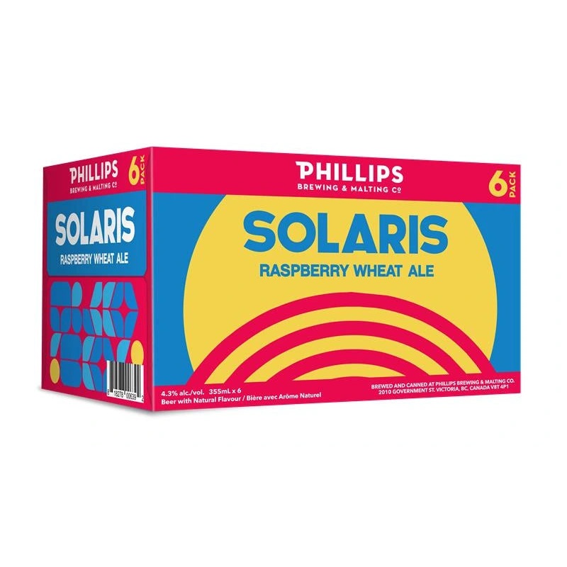 PHILLIPS SOLARIS RASPBERRY WHEAT ALE 355ML 6PK CAN @ Windermere [1056524] 2130 ml