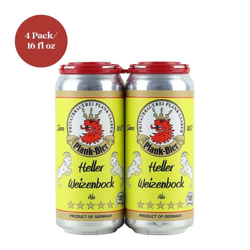 Plank-Bier Heller Weizenbock Ale Beer 4pk 16 fl oz