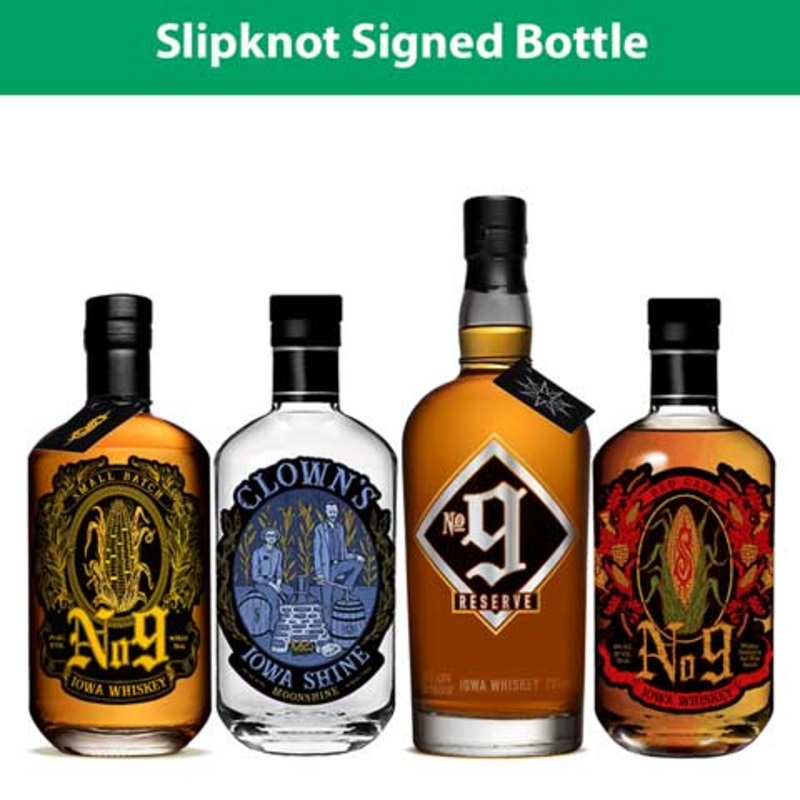 Signed Slipknot Bottle 5pm 1 Signed Slipknot Red Cask 4PK 750ML BTL (Free Shipping)