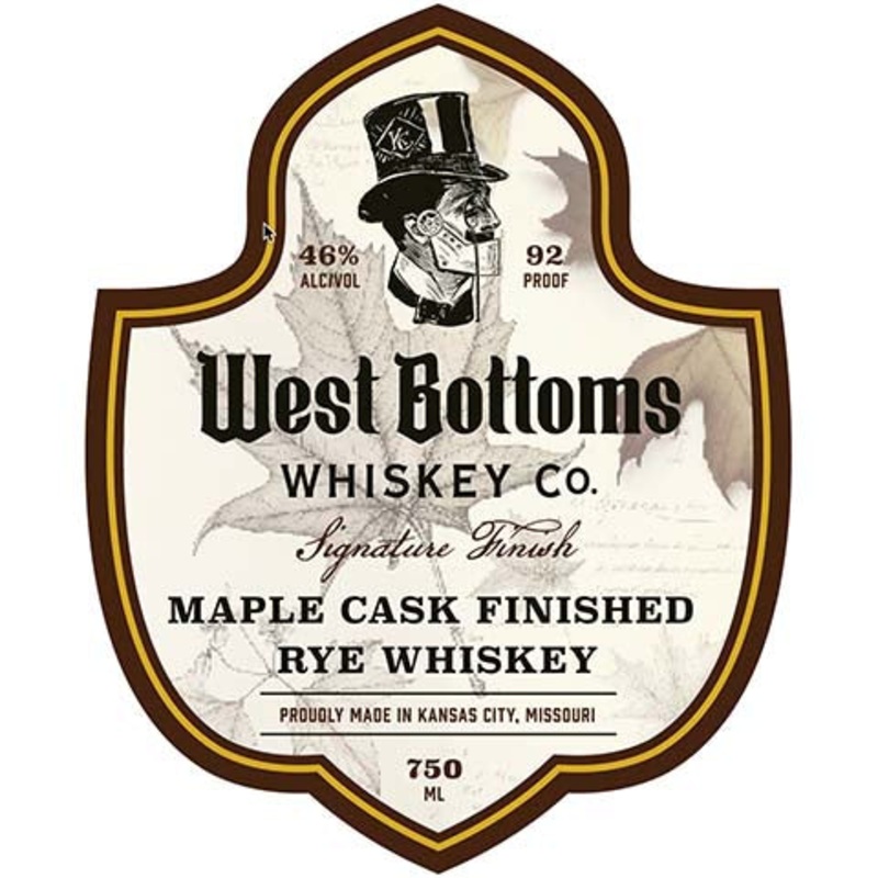Whiskey Bottoms Maple Cask Finished Rye Whiskey 750ML BTL