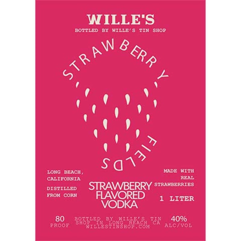 Willie's Strawberry Fields Strawberry Flavored Vodka 1L BTL