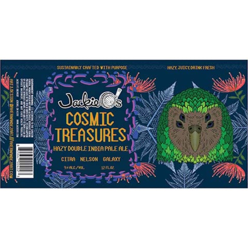 Jackie O's Cosmic Treasures Hazy DIPA 12OZ SINGLE CAN