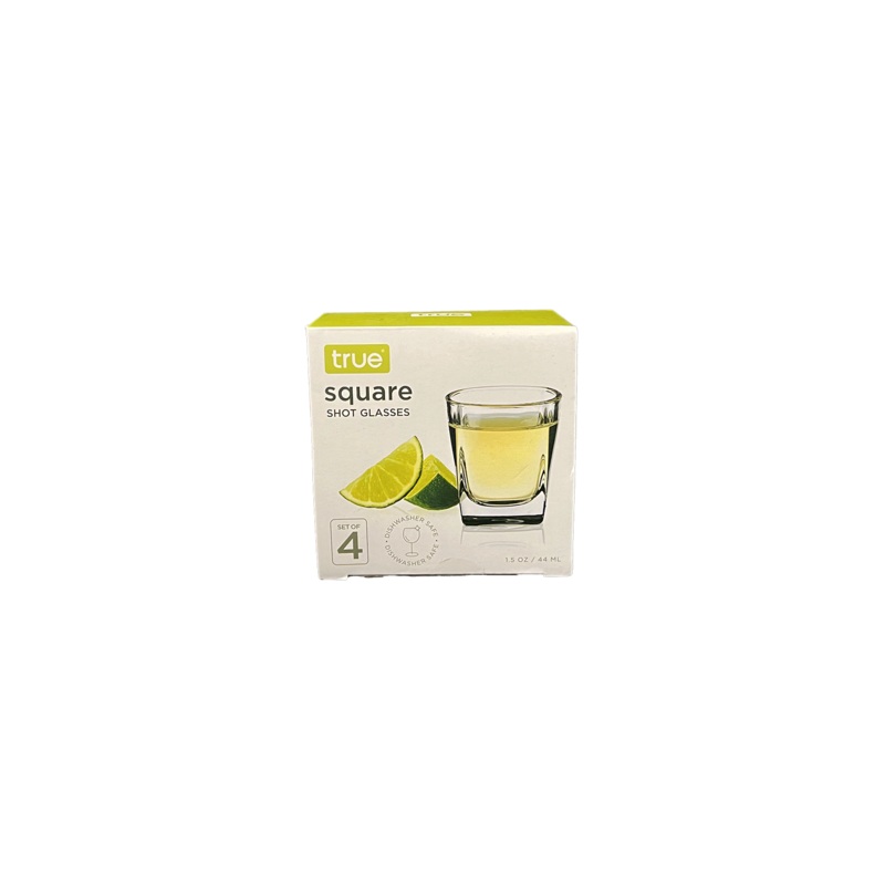 True Square 1.5oz Shot Glass 4PK
