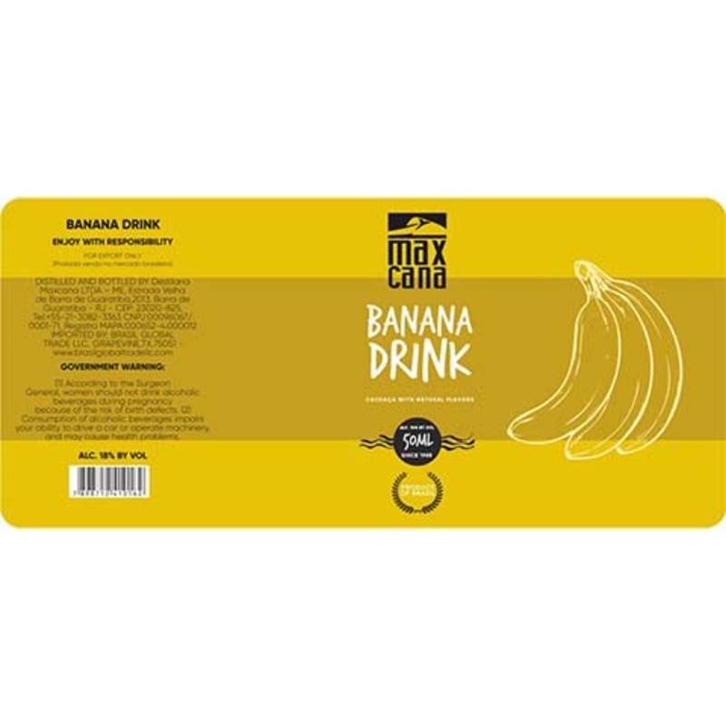 Maxcana Banana Drink Cachaca 50ML BTL
