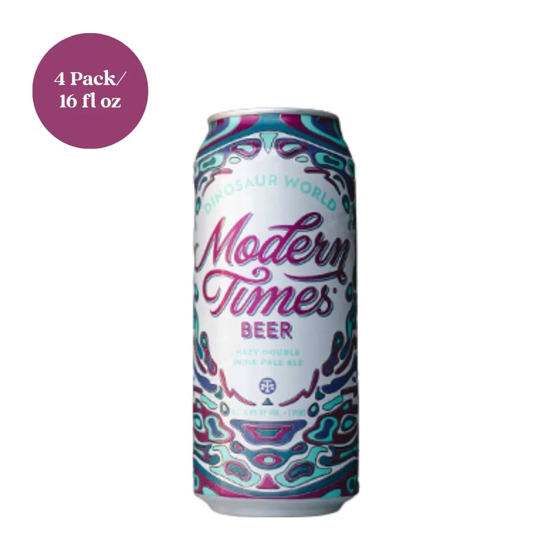 Modern Times Dinosaur World Hazy Double IPA 4pk 16 fl oz