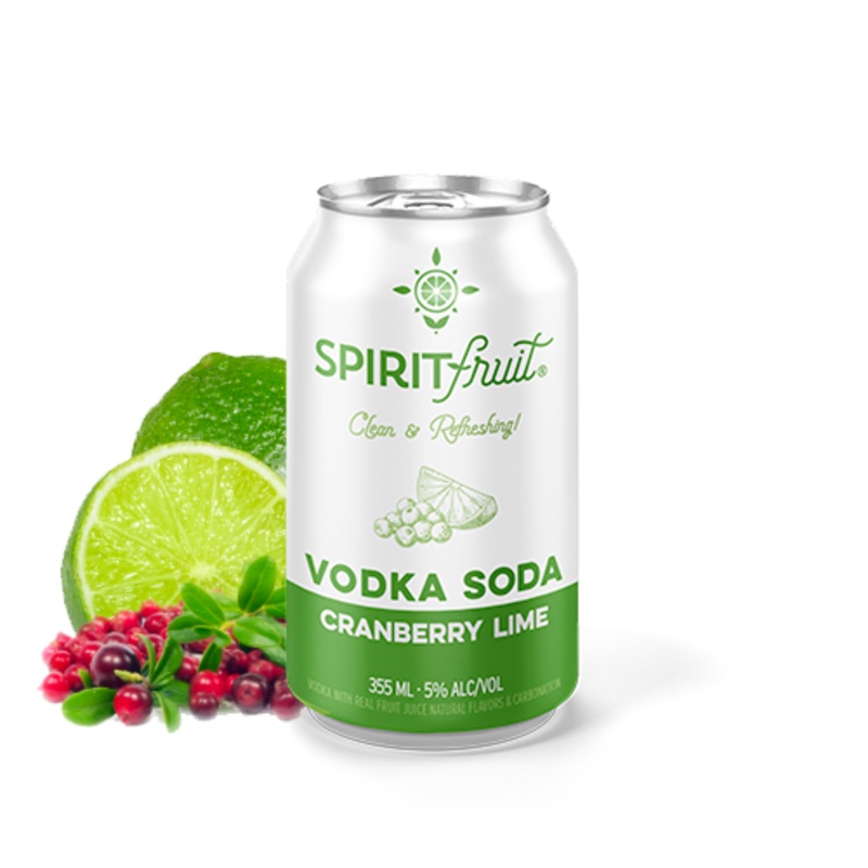 Cocktail Spirit Fruit 4pk Cranberry Lime
