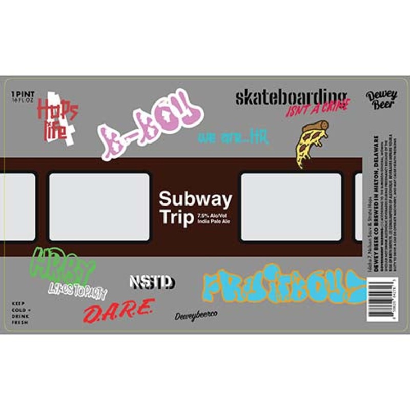 Dewey Beer Subway Trip IPA 16OZ SINGLE CAN