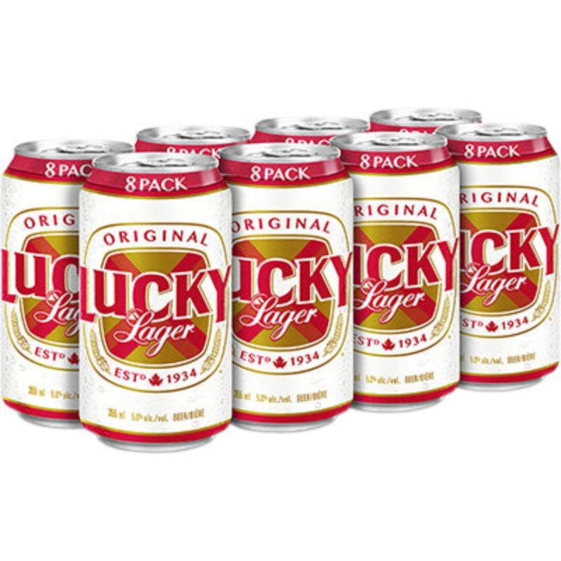 LUCKY LAGER 8 PACK 355ML