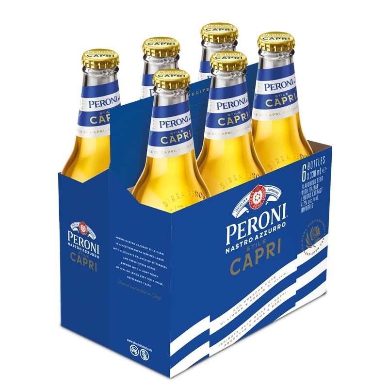 PERONI NASTRO AZZURRO STILE CAPRI 330ML 6PK BT @ Red Deer [1056156] 1980 ml