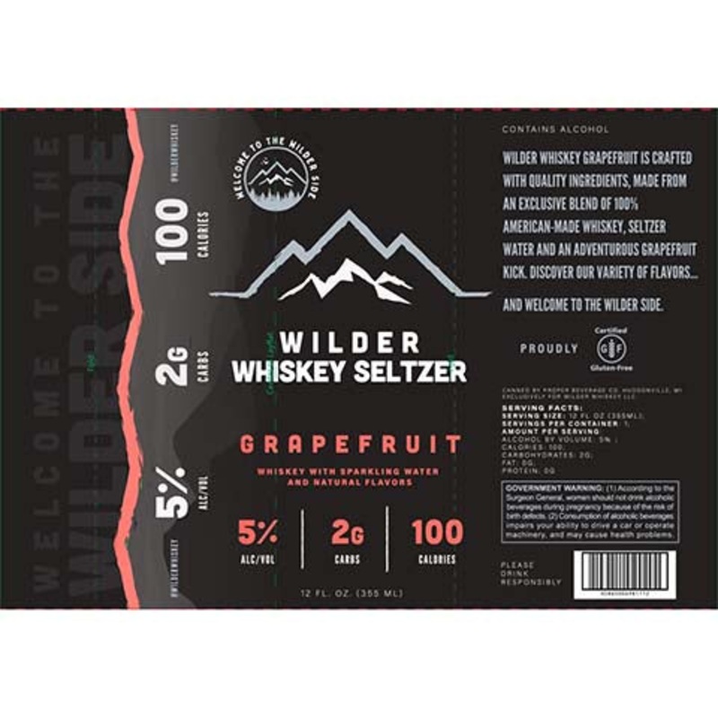 Wilder Whiskey Seltzer Grapefruit 12OZ SINGLE CAN