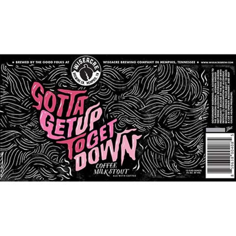 Wiseacre Gotta Get Up To Get Down Coffee Milk Stout 12OZ SINGLE CAN