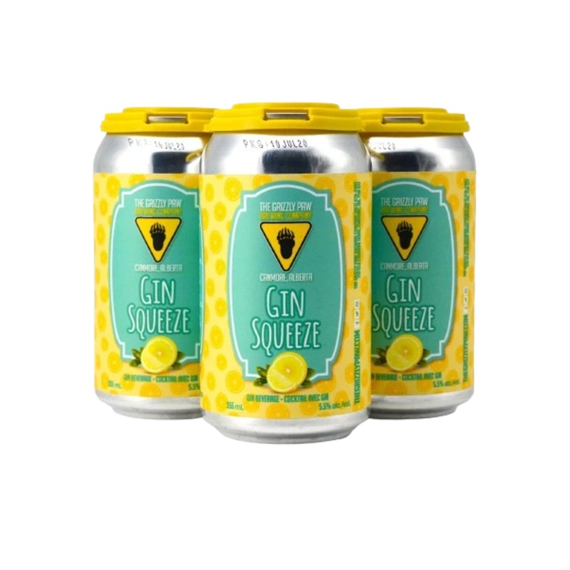 GRIZZLY PAW GIN SQUEEZE COCKTAIL 355ML 4PK CAN @ Lethbridge [1027619] 1420 ml