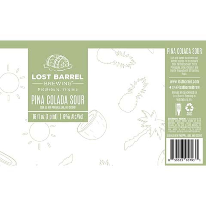 Lost Barrel Pina Colada Sour 16OZ SINGLE CAN