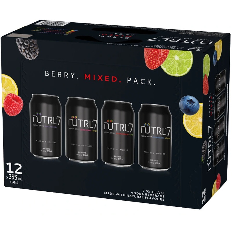 NUTRL VODKA SODA 7% BERRY MIXER 355ML 12PK CAN @ Airdrie [1056111] 4260 ml